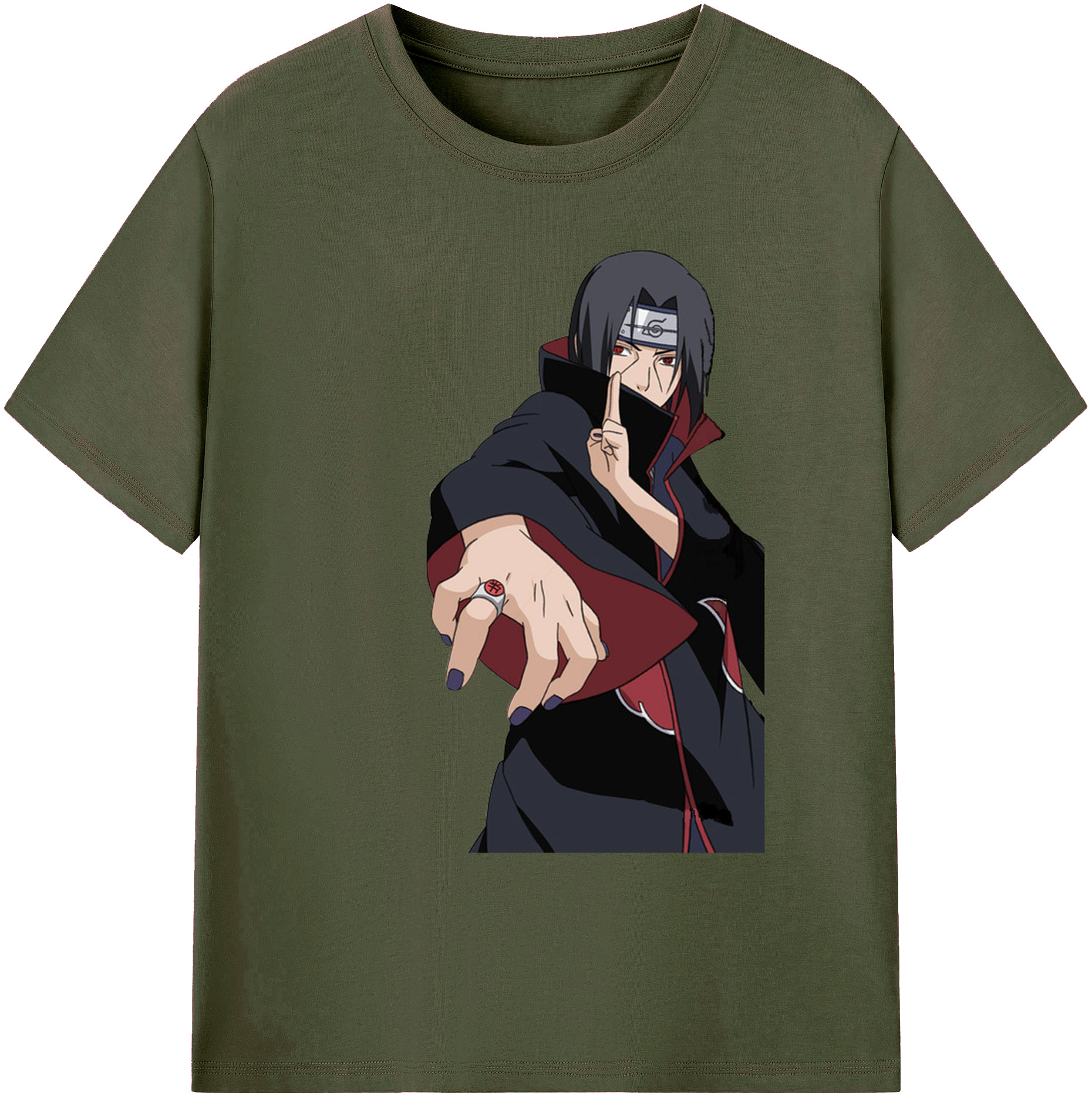 （画像用） NARUTO -ナルト- うちは イタチ Uchiha Itachi 綿100％ メンズ半袖Tシャツ｜肌触りやわらか＆通気性